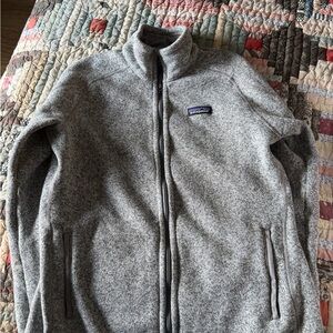 Patagonia Light Gray Heathered Fleece Jacket